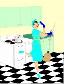 13513007-a-women-in-the-50-s-is-doing-her-household-chores-in-the-kitchen-cleaning-up-this--retro-cartoon-sho