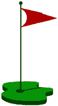 Flag on green